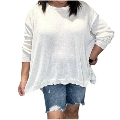 Women's Relaxed Fit Drop Shoulder Summer Sweater - Easel