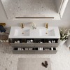 GlasFlength Bathroom Storage Cabinets, Freestanding, Open shelving Bathroom Vanity，Assembly Required, Gray, 70.87"*19.75"*35.5" - 3 of 4