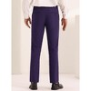 Lars Amadeus Men's Slim Fit Solid Stretch Flat Front Work Business Trousers - 3 of 4