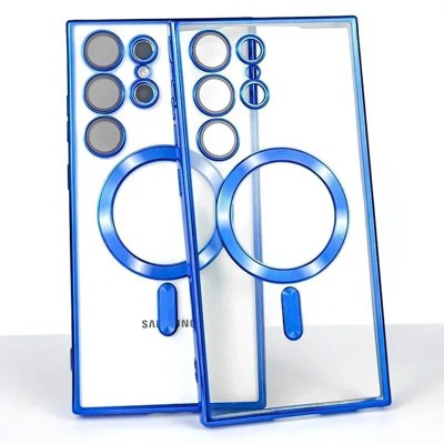 Entronix [Magnetic] Case Compatible with Galaxy S25 Ultra - [Clear Back] Luxury Glossy Cover