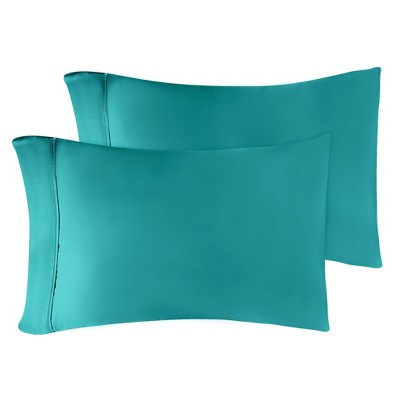 Premium Cotton 400 Thread Count Solid Pillowcase Set of 2 by Blue Nile Mills