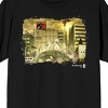 Kaiju No. 8 Ruined Cityscape Crew Neck Short Sleeve Men's Black T-shirt - 2 of 3