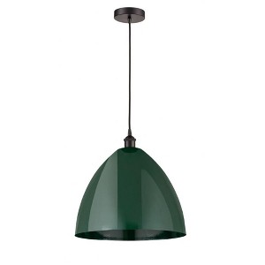 Plymouth Dome - 1 Light Cord Hung Mini Pendant In Industrial Style-18.75 Inches Tall and 16 Inches Wide - 1 of 1