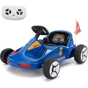 Sandinrayli Electric Go Kart for Kids, 12V Ride on Car Outdoor Pedal Race Toy - 1 of 1