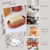 Evideco French Home Goods Chic Polyresin Soap Dish with Draining Bamboo Insert - 3 of 4
