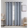 Kate Aurora 2 Piece Versailles Floral Grommet Top Window Curtain Panels - 2 of 4