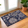 Traditional Bohemian Floral Non-Slip Washable Indoor Runner or Area Rug by Blue Nile Mills - 2 of 4
