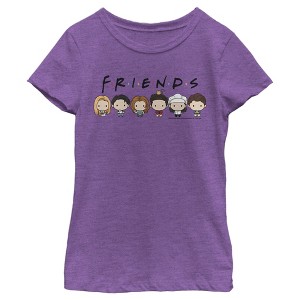 Girl's Friends Chibi Characters T-Shirt - 1 of 4
