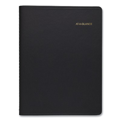 AT-A-GLANCE Weekly Planner Ruled for Open Scheduling 8.75 x 6.75 Black 2022 7085505