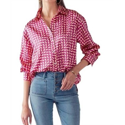 Women's Elsie All Over Printed Button Down Top - Urban Daizy