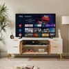 ORRD Modern Geometric TV Stand, White Media Console with 4 Drawers, Aluminum Frame & Tempered Glass Doors, 59.9" - 2 of 4