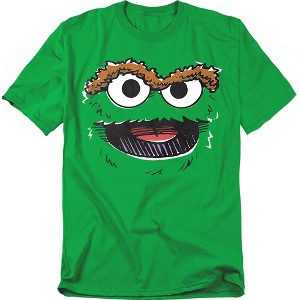 Men's Sesame Street Oscar The Grouch Retro Sketch Face T-Shirt - 1 of 4