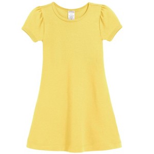 City Threads Girls Soft Cotton Puff Short Sleeve Dress - USA-Made - 1 of 4