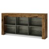 Resenkos Entryway Table, Console Sofa Table,Wood Sofa Table, Rustic Console Table Entryway Table with 6 Storage Cubes Brown - 3 of 4