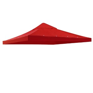 Yescom 10x10Ft Gazebo Top Replacement for beach cabanas for 1 Tier Outdoor Canopy Cover Patio Garden Yard Party Red - 1 of 4