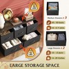 Aoibox Wide 5 Drawer Fabric Dresser Chest Storage Organizer for Bedroom Living Room Hallway Charcoal Black - 4 of 4