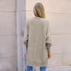 Women's Knit Open Front Puff Sleeve Longline Cardigan - Cupshe - 2 of 4