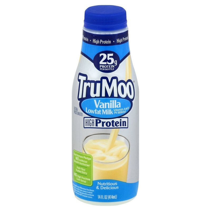 TruMoo Vanilla High Protein Low Fat Milk - 14 fl oz, 3 of 5