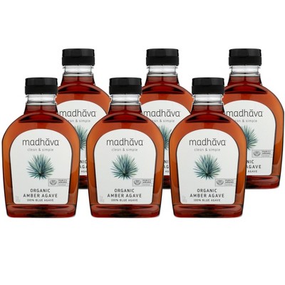 Madhava Organic Amber Agave - Case of 6/17 oz