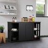 Yaheetech Sideboard Buffet Cabinet With Storage Sliding Door For ...