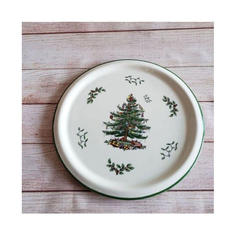 Spode Christmas Tree 2 Piece Serving Platter with Dome Set, 4 of 5
