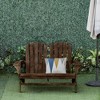 Outsunny Outdoor Adirondack Chair, Wooden Loveseat Bench, Lounger Armchair with Flat Back for Garden, Deck, Patio, Fire Pit - 2 of 4
