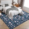 coucheta Multi-size Boho Vintage Floral Area Rugs, Machine Washable Large Soft Non Slip Low Pile Carpet, for Living Room, Bedroom, Dining, Office - 4 of 4