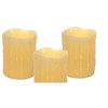 LED Wax Dripping Pillar Candles Set Of 3 5 Inch Height Flameless Home Lighting By Melrose - 2 of 3