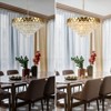 LLHZSY Mordern Glam Crystal Pendant Chandelier 8-Light Fixure for Kitchen Island Dining Room Living Room-24 2/5-in W X 12 3/5-in H-Chrome/Gold - 4 of 4