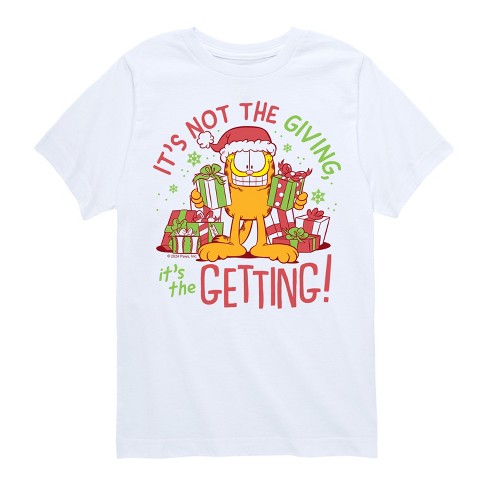 Boys' - Garfield - Its Not The Giving Its The Getting Short Sleeve Graphic T-Shirt - image 1 of 4