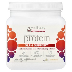 youtheory multi glp-1 support reviews Youtheory Muscle Guard Protein, GLP-1 Support, Vanilla, 17.1 oz (485 g)