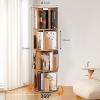 Jojoka Wooden Rotating Bookshelf 4 Tier,360°Floor-Standing Bookcase and Multi-Functional Storage Organizer - 2 of 4