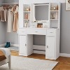 Angel Sar Makeup Vanity Desk with Mirror and Lights, Dressing Table with 3 Color Lighting - 4 of 4