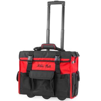 XtremepowerUS Rolling Tool Bag 18" With Wheels Portable Storage Organizer