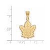 Black Bow Jewelry 14k Yellow Gold Toronto Maple Leafs NHL Large Pendant - 2 of 3