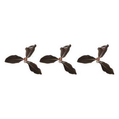 Unique Bargains Cat Feather Plaything Cat Wand Replacement Feather Compact Hair Dark Brown 3 Pcs