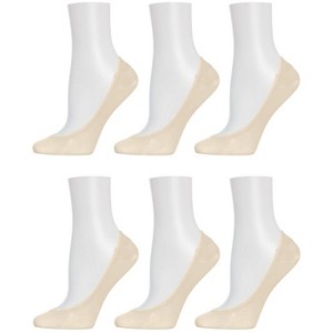 Memoi Women's 6 Pair Pack Barely There Micro Liner No-Show Socks - 1 of 1