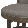 PAGED 46" High Swivel Counter and Bar Stools, Modern Upholstered with High Back and Arms Counter Height Bar Stools for Pub, Dining Room - 3 of 4