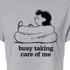 Women's - Peanuts - Busy Taking Care Of Me Cropped Graphic T-Shirt - 2 of 4