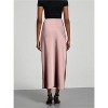 Women's Satin Maxi Skirt - High Waist A-Line Long Skirt for Elegant Office Wear - 3 of 4
