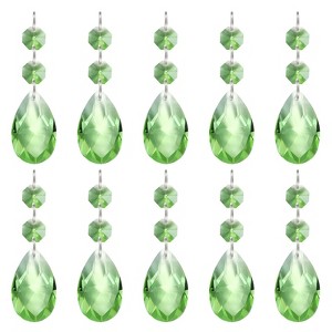 Unique Bargains Hanging Ornament DIY Craft Prisms Teardrop Suncatchers 3.35" x 0.87" 10 Pcs - 1 of 4