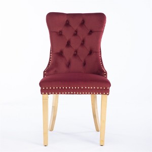 Dronkon Modern Velvet Dining Chairs Set of 2, High-End Tufted Upholstery with Gold Stainless Steel Legs & Nailhead Trim - 1 of 4