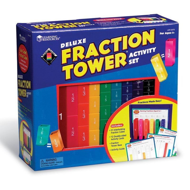 Learning Resouces Rainbow Fraction Fraction Tower Activity Set, Ages 5+, 3 of 6