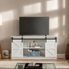 Wooakway 58"L 30"H 16"D Modern & Farmhouse Single Tier TV Stand Storage Cabinet with Sliding Barn door for TVs Up to 65" Living Rooms Apartment - 2 of 4