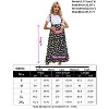 Coolmee Womens High Waist Floral Pleated Maxi Skirt Adjustable Strap Swing Skirt Vacation Cruise Outfits - 3 of 3