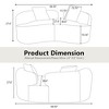 Kumasinova 66.93"Curved Loveseat Sponge Sofa,Boneless Couch with Teddy Velvet Fabric,No-Assembly Compact Sofa for Small Spaces,Apartments - 3 of 4