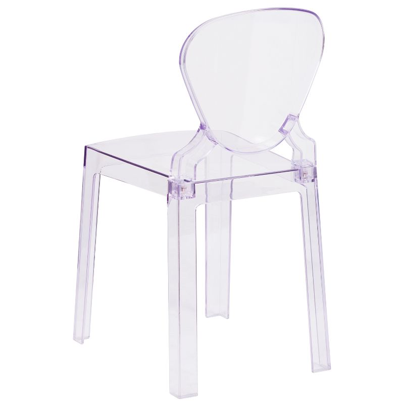 Flash Furniture Ghost Chair with Tear Back in Transparent Crystal, 3 of 6