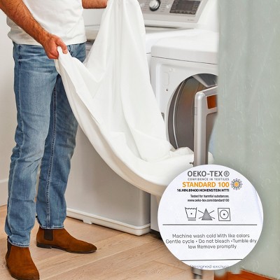 Bright White King Bamboo Cotton Deep Pocket Sheet Set