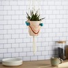 Bright Creations 80 Pcs Unfinished Wood Beads and Wooden Rings for Macrame, DIY Arts & Crafts Supplies, Teal - 3 of 4