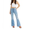 Women's Full Size Jess Button Flare Jeans - Vibrant Miu - image 4 of 4